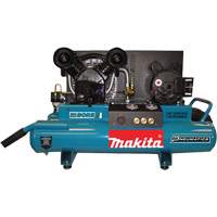Twin-Tank Air Compressor, Electric, 8 Gal. (9.6 US Gal), 150 PSI, 120-220/1 V TNB422 | Action Paper