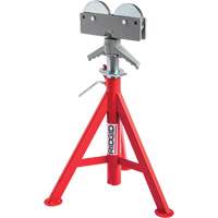 Roller Head Low Pipe Stand #RJ-98, 59-104 cm Height Adjustment, 12" Max. Pipe Capacity, 1000 lbs. Max. Weight Capacity Action Paper