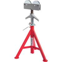 Roller Head Low Pipe Stand #RJ-98, 59-104 cm Height Adjustment, 12" Max. Pipe Capacity, 1000 lbs. Max. Weight Capacity Action Paper