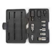 10-Piece 1/4", 3/8" & 1/2" Drive Universal Joint and Adapter Set Action Paper