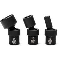 12-Piece 1/4" Drive 6 Point Universal impact Metric Flex Socket Set Action Paper