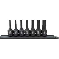 Hex Bit Impact SAE Socket Set, 7 Pieces Action Paper