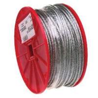 Wire Cable, 500' (152.4 m) x 1/16", 96 lbs. (0.048 tons), Galvanized Action Paper