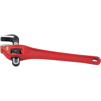 Heavy-Duty Offset Pipe Wrench #14, 2" Jaw Capacity, 14" Long, Powder Coated Finish Action Paper