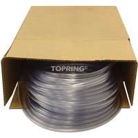 Tubing, Air/Water, 0.625" OD x 100' L, PVC, Clear, 30 PSI @ 20°C Action Paper