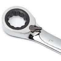Jeu de cl&eacute;s &agrave; cliquets r&eacute;versibles SAE &agrave; 12 pans et 72 dents avec pochette &agrave; outils enroulable, Combinaison, 7 morceaux, Imp&eacute;rial Action Paper