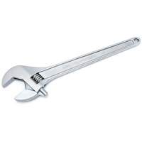 Adjustable Tapered Handle Wrench - Carded, 18" L, 2-1/16"/53 mm Max Width, Chrome/Polished Action Paper