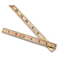 R&egrave;gle de maçon surdimensionn&eacute; Red End, 6' lo, Bois, Graduations de 1/16" Action Paper