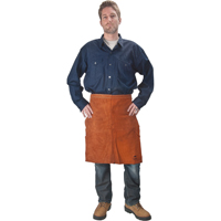 Leather Apron, Waist, 24" L, Lava Brown Action Paper
