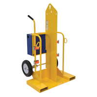 Welding Cylinder Torch Cart, Pneumatic Wheels, 24" W x 19-1/2" L Base, 500 lbs. TTV168 | Action Paper