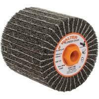 Two-In-One Finishing Drums, 4-1/4" Dia. x 4" W, 5/8"-11 Arbor, 80 Grit Action Paper