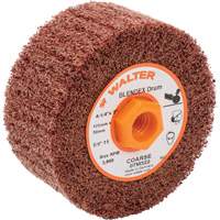 Blendex Surface Conditioning Drum, 4-1/4" Dia. x 2" W, 5/8"-11 Arbor, Coarse Grit Action Paper
