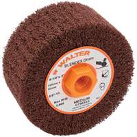 Blendex Surface Conditioning Drum, 4-1/4" Dia. x 2" W, 5/8"-11 Arbor, Medium Grit Action Paper