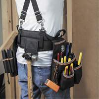 Tradesman Pro Electrician's Tool Belt, Nylon, Black Action Paper