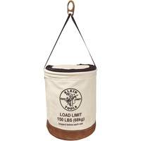 Canvas Bucket with Bucket Top, Canvas, 14" Dia. x 22" H, 150 lbs. Load Rating Action Paper