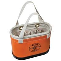 Seau ovale &agrave; coque rigide, 14" lo x 7" la x 10" h, Plastique, Orange Action Paper