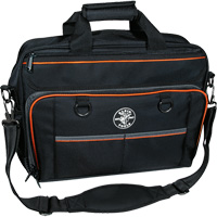 Tradesman Pro Tech Bag with Laptop Pocket, Polyester, 22 Pockets, Black/Orange Action Paper