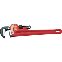 Straight Pipe Wrench #48, 6" Jaw Capacity, 48" Long, Powder Coated Finish Action Paper