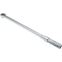 Ratcheting Head Micrometer Torque Wrench, Click, 1/2" Square Drive, 50 - 250 lbf. Ft Action Paper
