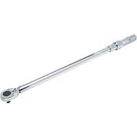 Ratcheting Head Micrometer Torque Wrench, Click, 1/2" Square Drive, 50 - 250 lbf. Ft Action Paper