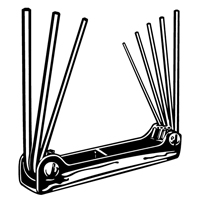 Folding Hex Key Set, 8 Pcs. Action Paper