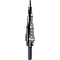 #1 Step Drill Bit, 1/8" - 1/2" , 1/32" Increments, High Speed Steel Action Paper