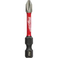 Shockwave Impact Power Bit, Phillips, #2 Tip, 1/4" Drive Size, 2" Length Action Paper