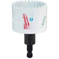 Scie-cloche Hole Dozer avec arbre, 2-1/8", Profondeur de la coupe 1-5/8", Bim&eacute;tal Action Paper