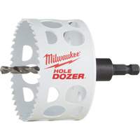 Scie-cloche Hole Dozer avec arbre, 3", Profondeur de la coupe 1-5/8", Bim&eacute;tal Action Paper