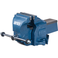 Heavy-Duty Bench Vise, 4" Jaw Width, 2-7/10" Throat Depth Action Paper