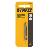 Embout de tournevis, Fente, Embout #6, Prise 1/4", Longueur 2" Action Paper