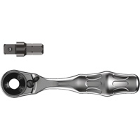 Mini Ratchet 1/4 metal, 1/4" Drive, Ergonomic Handle Action Paper