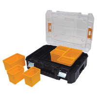 Organisateur avec couvercle transparent TSTAK V, 17-1/4" x 13" x 6", Noir Action Paper