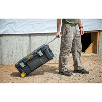 Tool Box on Wheels, 12-1/2" W x 28-1/2" D x 12" H, Black Action Paper