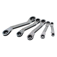 Offset Wrench Set, Ratcheting Box, 5 Pieces, Metric Action Paper