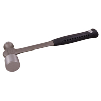 Ball Pein Hammer with Forged Handle, 12 oz./8 oz. Head Weight, Plain Face Action Paper
