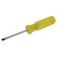 Slotted Screwdriver, 3/16", 6-1/2" L, Plastic Handle Action Paper