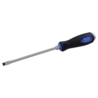 Slotted Screwdriver, 1/4", 10-1/4" L, Cushion Grip Handle Action Paper