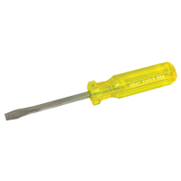Slotted Screwdriver, 1/4", 8-1/4" L, Plastic Handle Action Paper