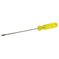 Electrician's Slotted Screwdriver, 5/32" Tip, Round, 9-1/2" L, Plastic Handle Action Paper