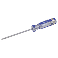 Slotted Screwdriver, 1/8" Tip, Round, 5-1/2" L, Plastic Handle Action Paper