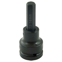 Bit Socket, Hex, 14 mm x 102 mm L, 3/4" Drive Action Paper