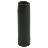 Socket, Impact, 7/16", 3/8" Drive, 6 Points, Deep Action Paper