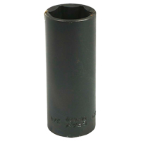 Socket, Impact, 3/4", 3/8" Drive, 6 Points, Deep Action Paper