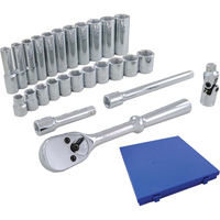 Jeu de douilles et accessoires, 26 Mcx, Prise de 3/8", Profond Action Paper