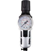 Modular Air Filter/Regulator (Gauge Included), 1/4" NPT, 145 PSI, 0.3 fl. oz. Capacity Action Paper