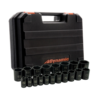 SAE Socket Set, 19 Pcs, Impact, 1/2" Drive Size Action Paper