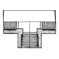 Female Pipe Tees, Brass, 1/8" Action Paper