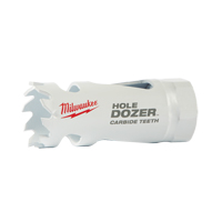 Scie avec dents au carbure Hole Dozer, 1", Profondeur de la coupe 1-3/5", Carbure Action Paper
