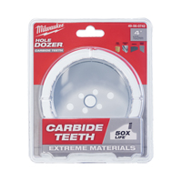 Scie &agrave; bouteur au carbure, 4", Profondeur de la coupe 1-31/50", Carbure Action Paper